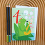 Frog 4th Birthday Card, thumbnail 4 of 4