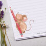 A5 Personalised Letter Writing Paper Mouse And Pencil, thumbnail 2 of 4