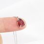 Genuine Red Garnet Droplet Necklace Sterling Silver, thumbnail 4 of 12