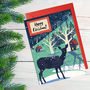Winter Deer Nordic Christmas Card, thumbnail 1 of 2