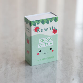 Kawaii Apple Mini Cross Stitch Kit, 3 of 8