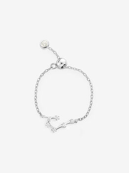 Silver Constellation Ring Zodiac Jewellery Birthstone, 5 of 12
