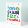 Skibidi Rizz Christmas Card, thumbnail 1 of 3