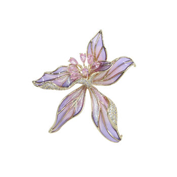 Iris Bloom Elegance Brooch, 5 of 5
