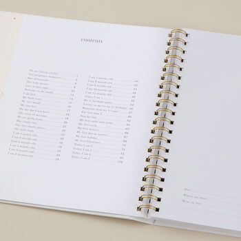 Aqua Baby Memory Book, Baby Record Journal For First Five Years, 4 of 12