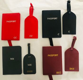 Passport And Luggage Tag Set With Monogram, 9 of 10
