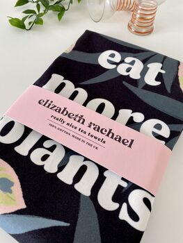 'Eat More Plants' Tea Towel, 6 of 6