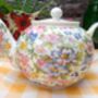 Two Cup Teapot In Mille Flleure Design, thumbnail 9 of 12