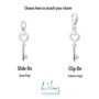 Key Charm, Slide On Or Clip On, thumbnail 2 of 7