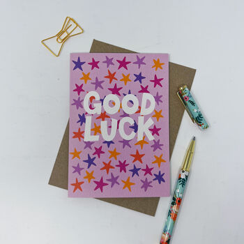Colourful 'Good Luck' Star Card, 2 of 6