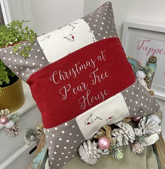 Robin Christmas Cushion, 3 of 5