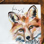 Inky Fox Glass Worktop Saver With Optional Message, thumbnail 3 of 7