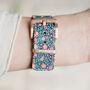 'Ditsy' Leather Smartwatch Strap; Handmade Watch Band, thumbnail 2 of 8