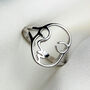 Sterling Silver Abstract Face Adjustable Ring, thumbnail 1 of 5