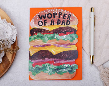 Funny Father's Day Card For Dad With Burger Design, 3 of 4