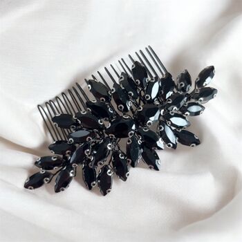 Black Crystal Hair Comb, 7 of 7