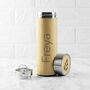 Personalised Bamboo Thermos Flask With Tea Strainer, thumbnail 6 of 6
