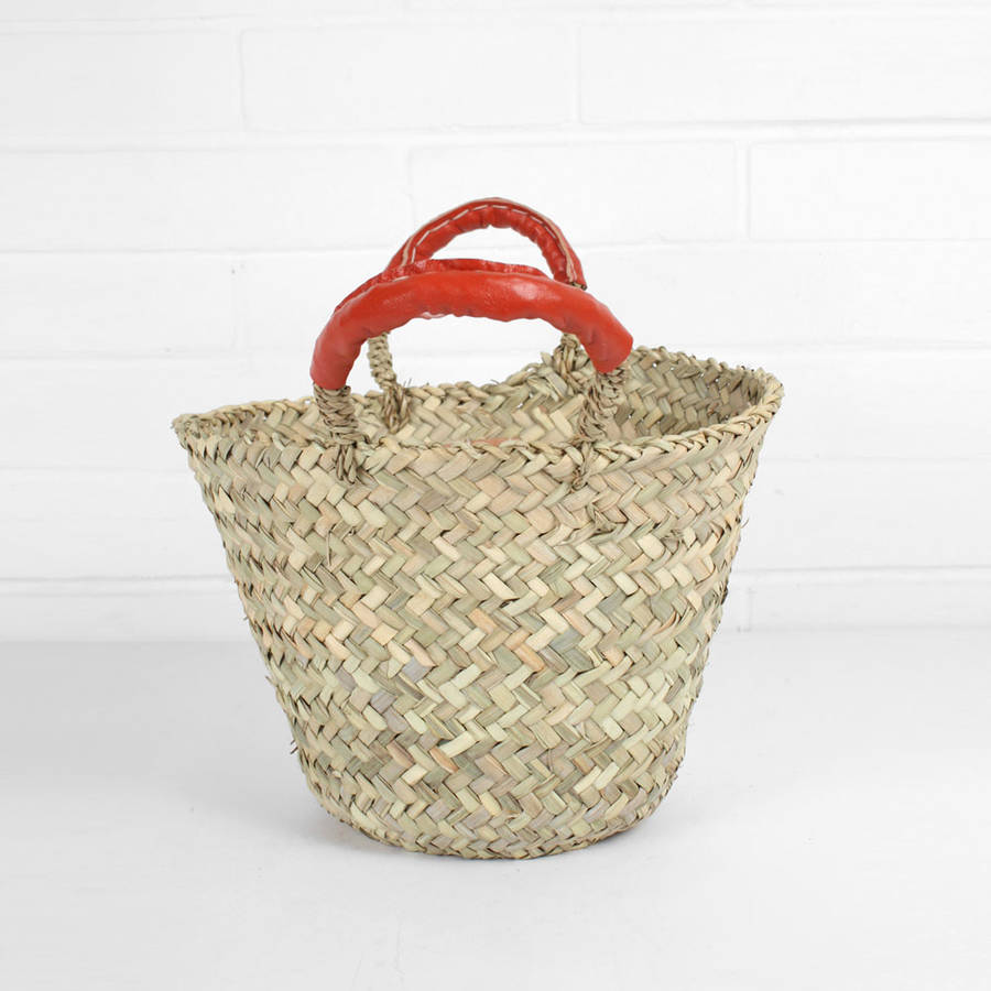Moroccan Hand Woven Storage Basket Beldi By Bohemia