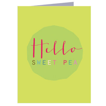 Mini Hello Sweet Pea Card, 2 of 5