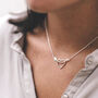 Sterling Silver Cupids Arrow Heart Necklace, thumbnail 1 of 3