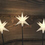 Set Of Three Outdoor Christmas 3D Starburst Stake Lights Battery LED With Timer, thumbnail 2 of 2