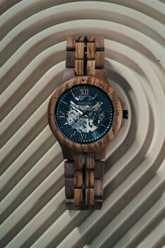Barcelona Mechanical Automatic Movement Wooden Watch, 8 of 12