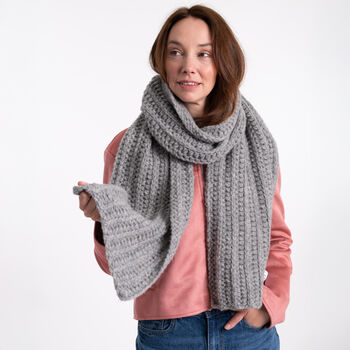 Easy Ribbed Scarf Crochet Kit, 3 of 8