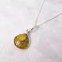 Citrine Gemstone Pendant Necklace Silver, thumbnail 1 of 5