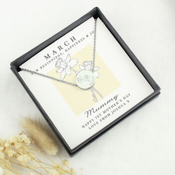 Birth Flower Necklace Gift For Her, 4 of 12