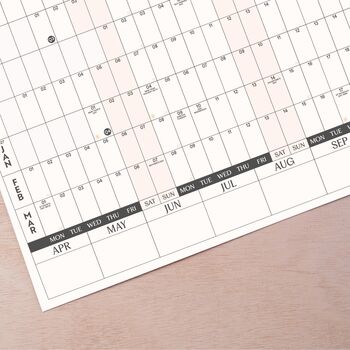 2026 2027 Financial Year A1 Wall Planner | Minimalist, 4 of 5