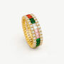 Stacking Rainbow Ring With Colourful Baguette Stones, thumbnail 2 of 3