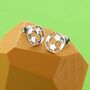 Simple Football Stud Earrings, thumbnail 1 of 2