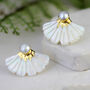 Statement Pearl Shell Stud Earring, thumbnail 3 of 3