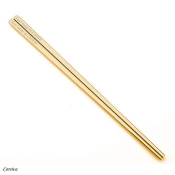 Personalised Gold Stainless Steel Chopsticks, 4 of 7