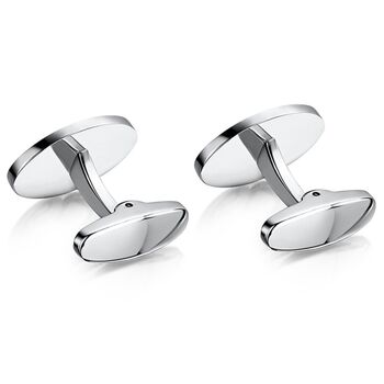 Personalised Cufflinks – Oval | Groom's Party Wedding Gift, 3 of 6