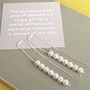 70th Birthday Beads Threader Earrings, thumbnail 1 of 3