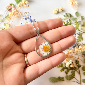 Teardrop Daisy Necklace, 2 of 6