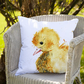 Inky Duckling Outdoor Cushion For Garden Furniture, 8 of 8