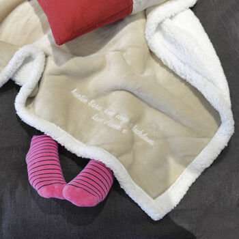 Personalised Neutral Super Soft Winter Blanket, 2 of 8