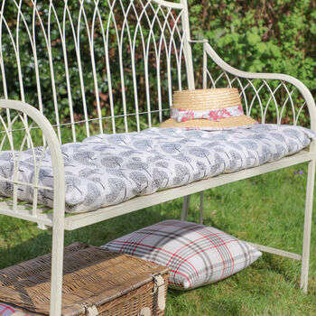 Woodland Forest Padded Garden Bench Cushion By Dibor