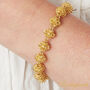 Filigree Heart Charm Ball Gold And Silver Bracelet, thumbnail 2 of 9