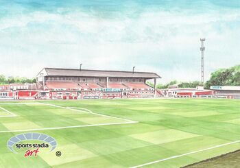 Cheltenham Fc Whaddon Road Stadium Art Print, 2 of 3