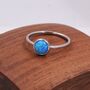 Sterling Silver Opal Ring, thumbnail 3 of 11
