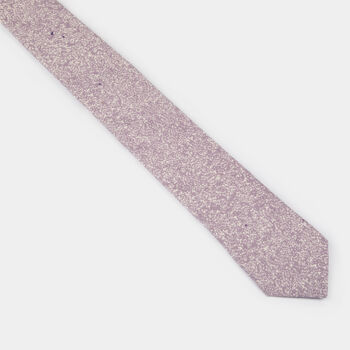 Mens Lilac Patterned Slim Style Tie, 8 of 9