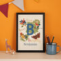 Personalised Children's Picture Alphabet Wall Art Print, thumbnail 1 of 10