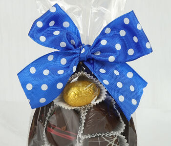 Dark Chocolate Easter Egg Shell With Seven Luxury Belgian Plain Chocolates, 3 of 3
