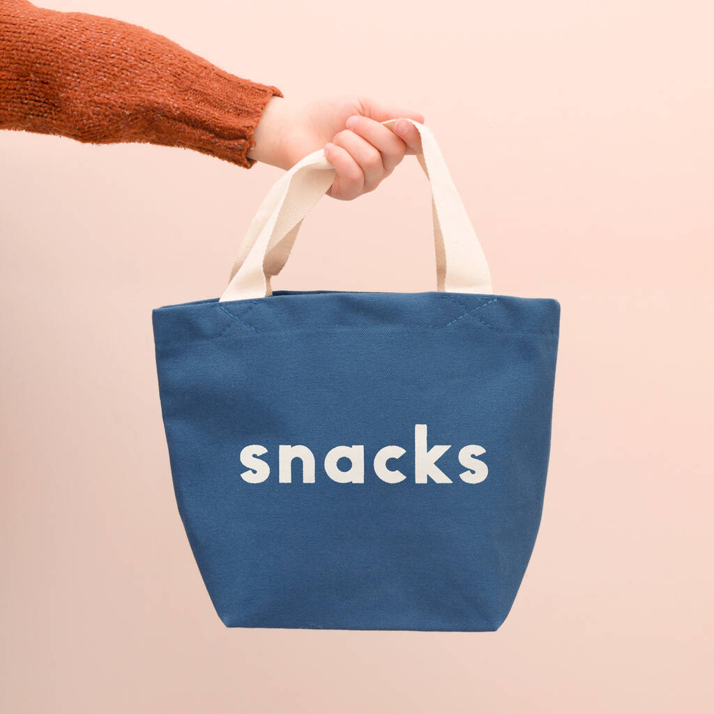 'Snacks' Little Blue Bag, 1 of 5
