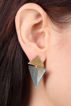 Ovi Earrings, Blue, 2 of 4