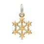 Snowflake Fine Solid Gold Charm Pendant, thumbnail 3 of 6