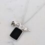 'The Trio' Black Tourmaline Necklace, Sterling Silver, thumbnail 4 of 10